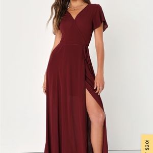 Lulus Wrap Maxi Dress
